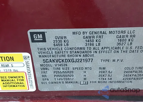 2016 Buick Enclave Premium z USA, uszkodzony, nr VIN 5GAKVCKDXGJ221977